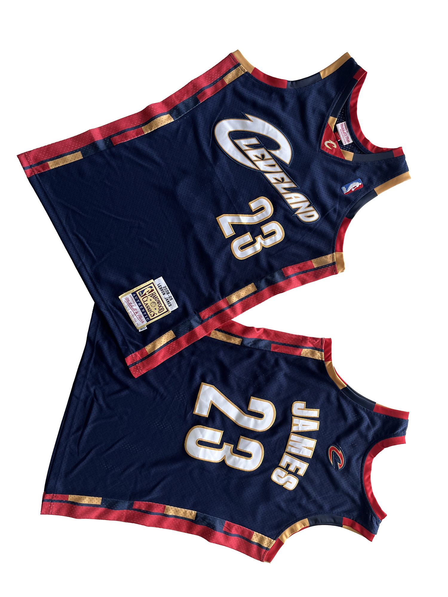 Men Cleveland Cavaliers #23 James Blue Throwback NBA Jersey